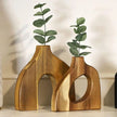 Vase en Bois Massif pour Fleurs Séchées Lot de 2