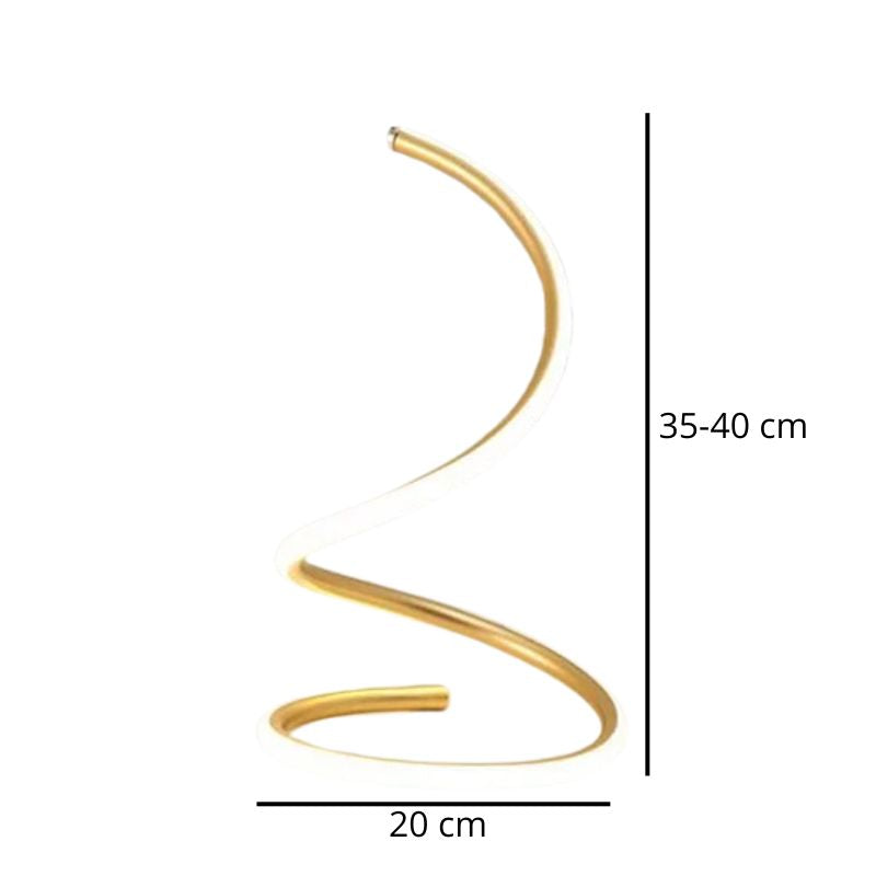 Lampe De Table LED Design Moderne En Spirale