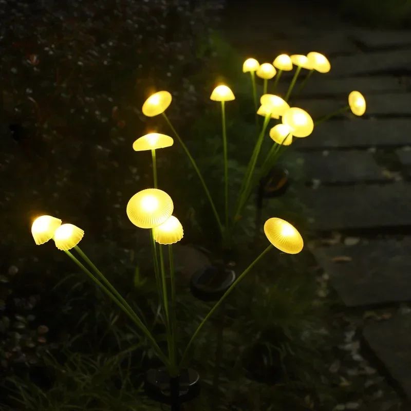 Luminaires Solaires Décoratifs en Forme de Champignon LED