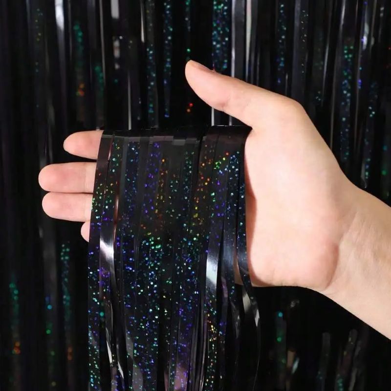 Décorations Festives Rideaux Métalliques À Franges