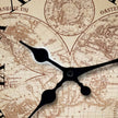 Horloge Monde En Bois Avec Design Carte Géographique Vintage