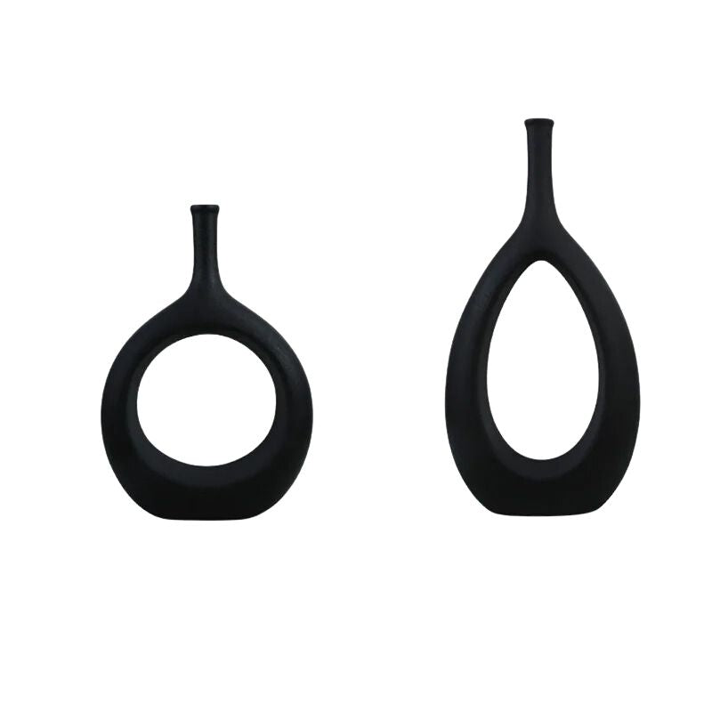 Vase Creux en Céramique de Style Nordique