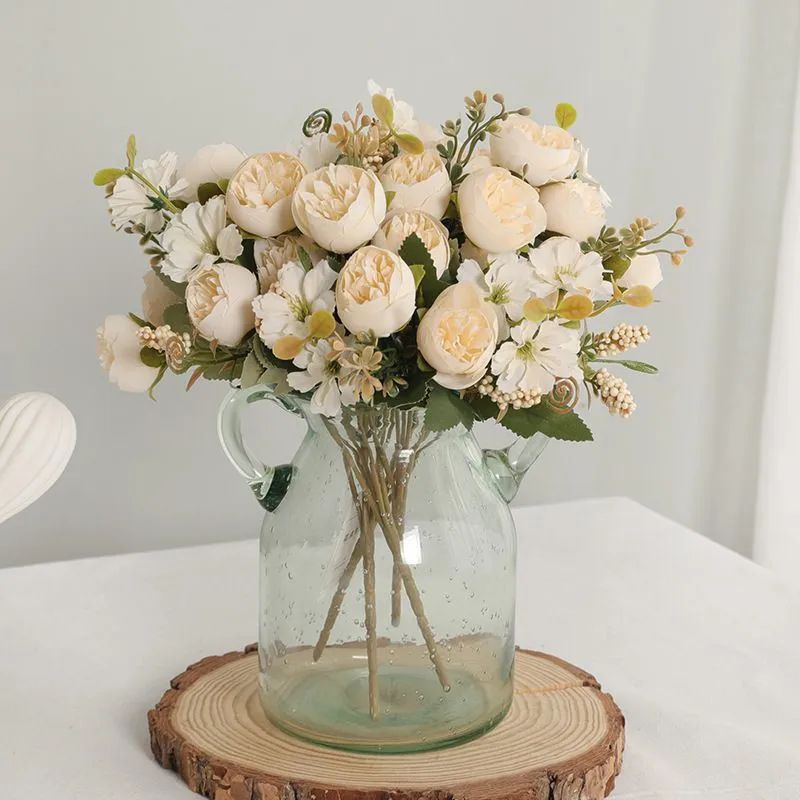Fleur Artificielle Beige Avec Arrangement Floral