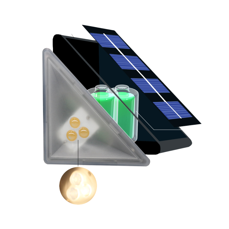 Éclairage de Chemin Solaire LED Design Triangulaire