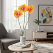 Fleur Artificielle Orange En Calla Élancé
