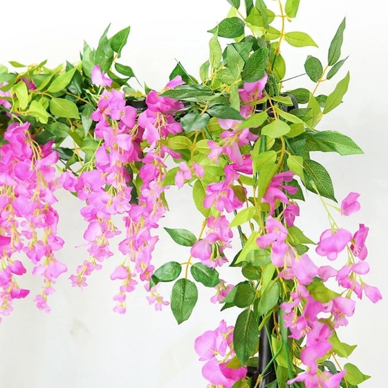 Guirlande De Fleurs Artificielles Avec Glycine Retombante