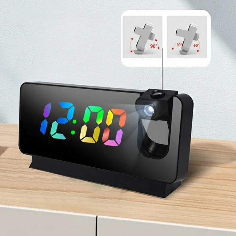 Horloge Numérique LED avec Projection Heure
