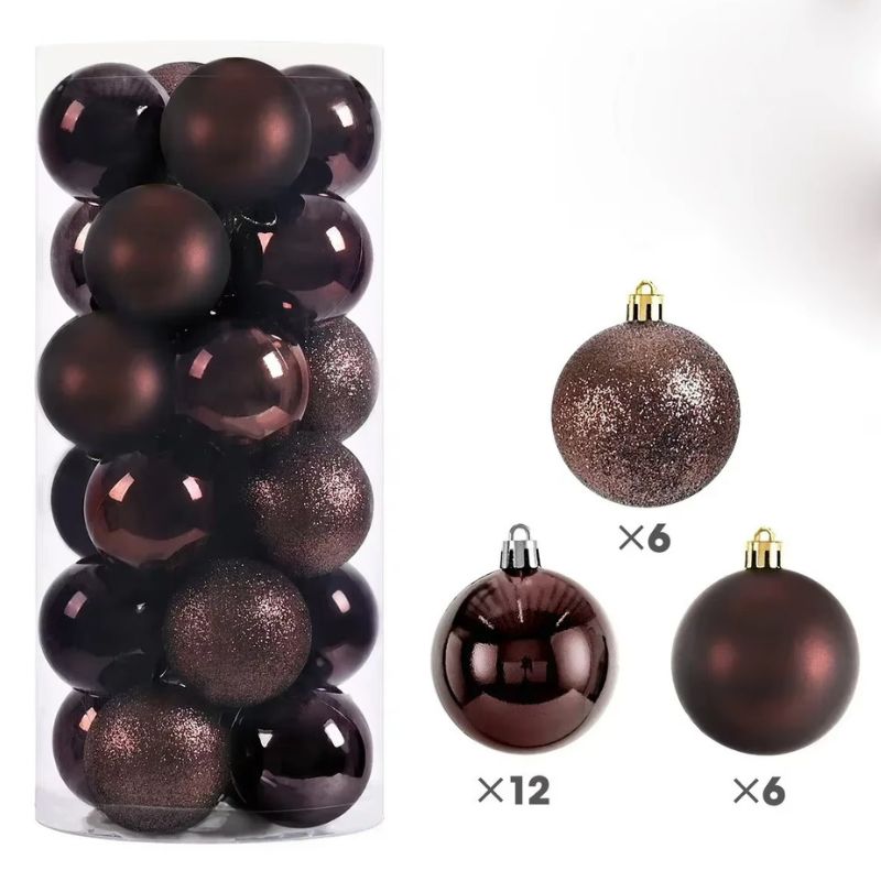 Décorations de Noël Boules Métallisées Élégantes