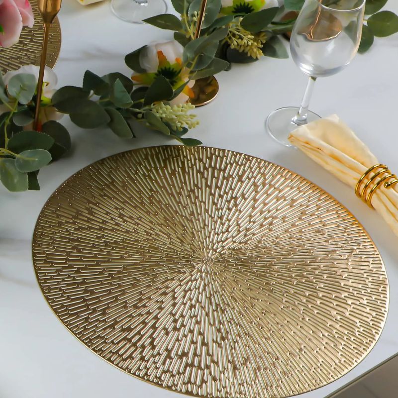 Set De Table Vinyle Brillant Et Lavable 6 Pièces