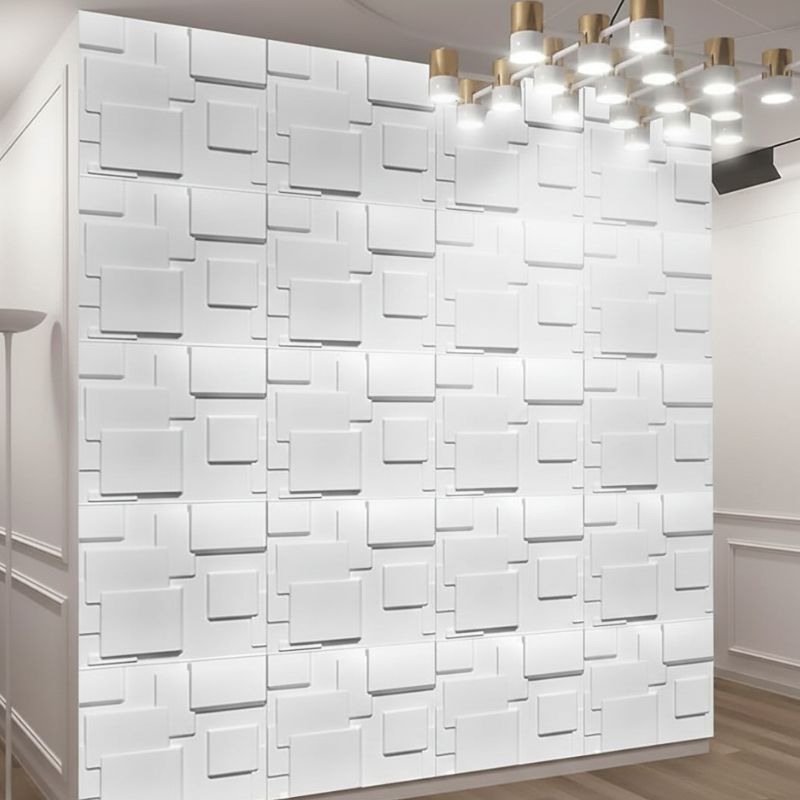 Panneau Mural Acoustique Blanc Absorption Sonore Lot de 12 Pièces