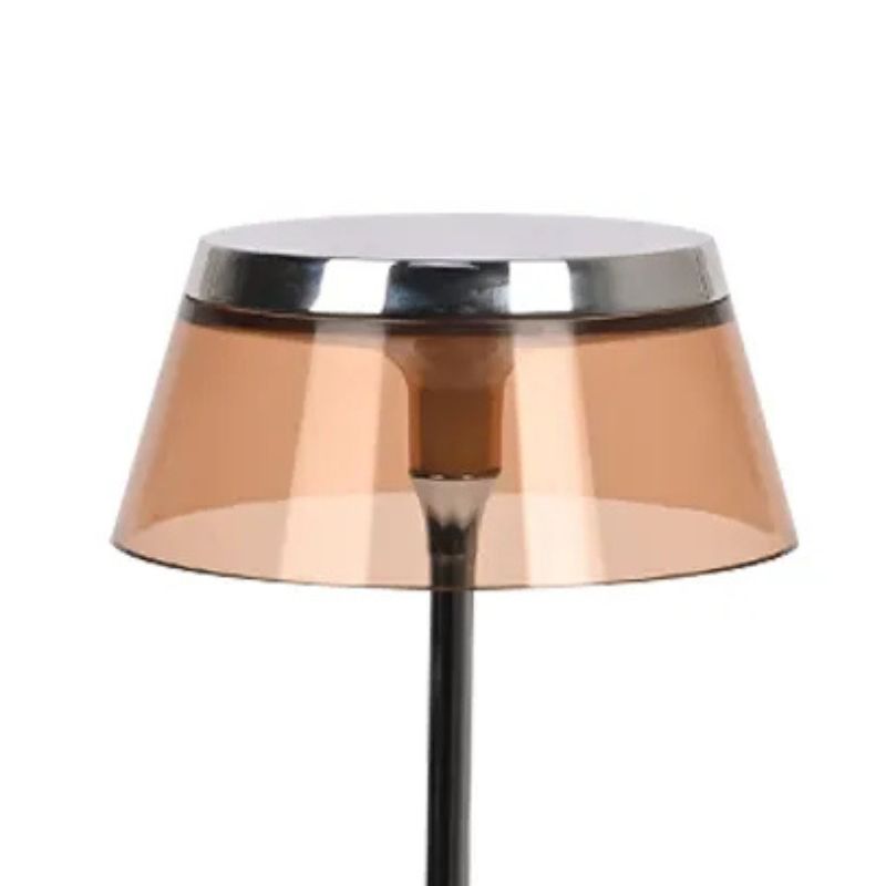 Lampe À Poser Champignon En Verre Et Métal Design Moderne