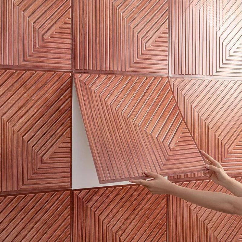 Panneau Mural Bois Avec Motif Linéaire