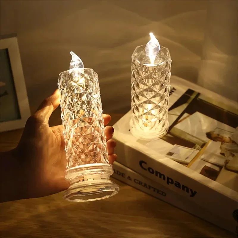 Bougies LED Cristal avec Effet Projection