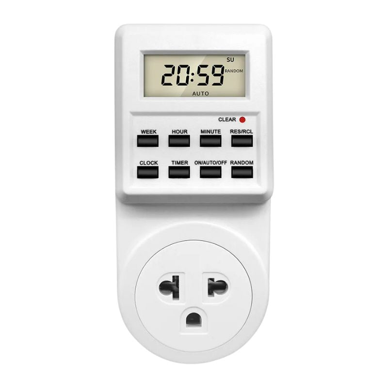 Programmateur De Prise Digitale Avec Écran LCD Et Boutons De Contrôle