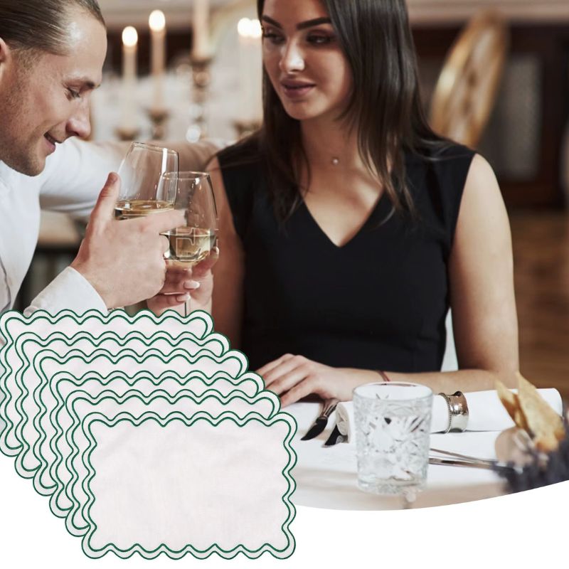 Set De Table Lavable En Tissu Résistant Et Imperméable Lot de 4 Pièces