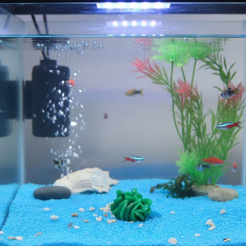 Décoration Terrarium Avec Plante Marine Verte Décorative