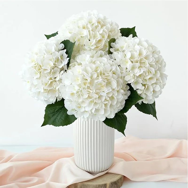 Fleur Artificielle Blanc Bouquet Hortensia Dense