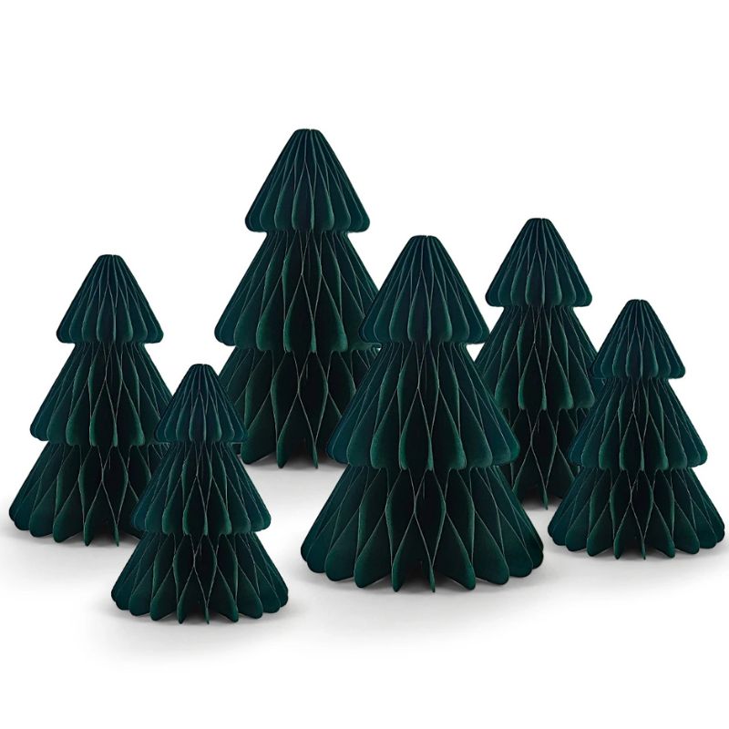 Sculpture Papier Sapin Alvéolé Avec Design Nid D’abeille Festif