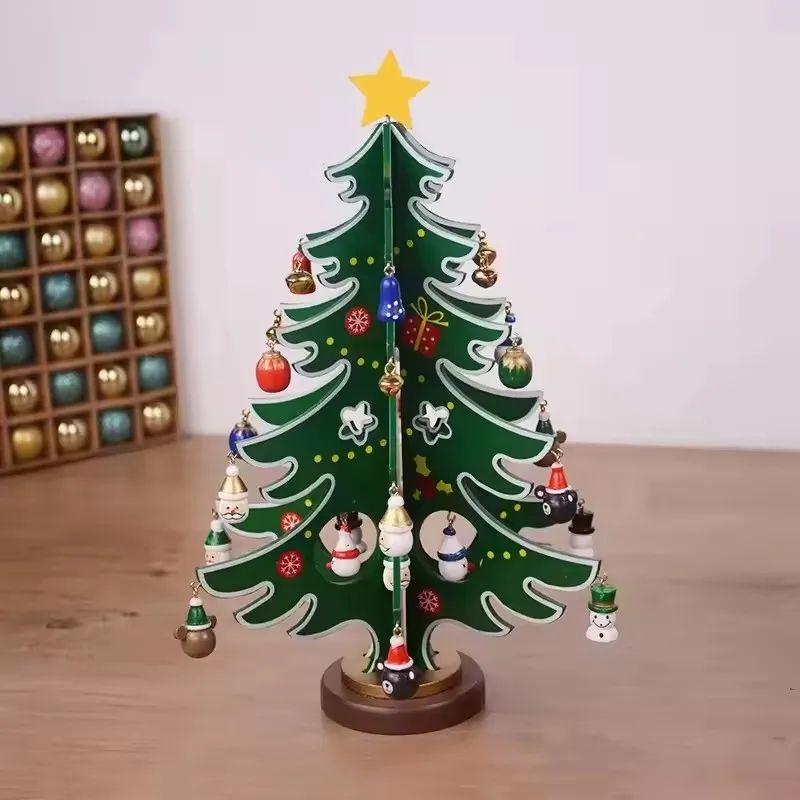 Sapin en Bois Décoratif pour Noël