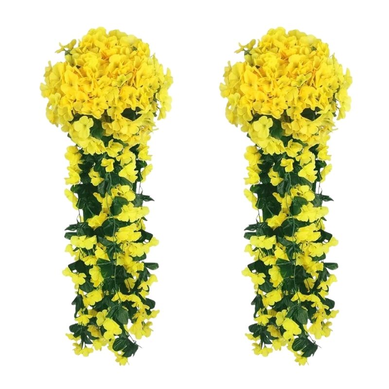 Guirlande De Fleurs Artificielles Avec Roses De Vigne Retombantes