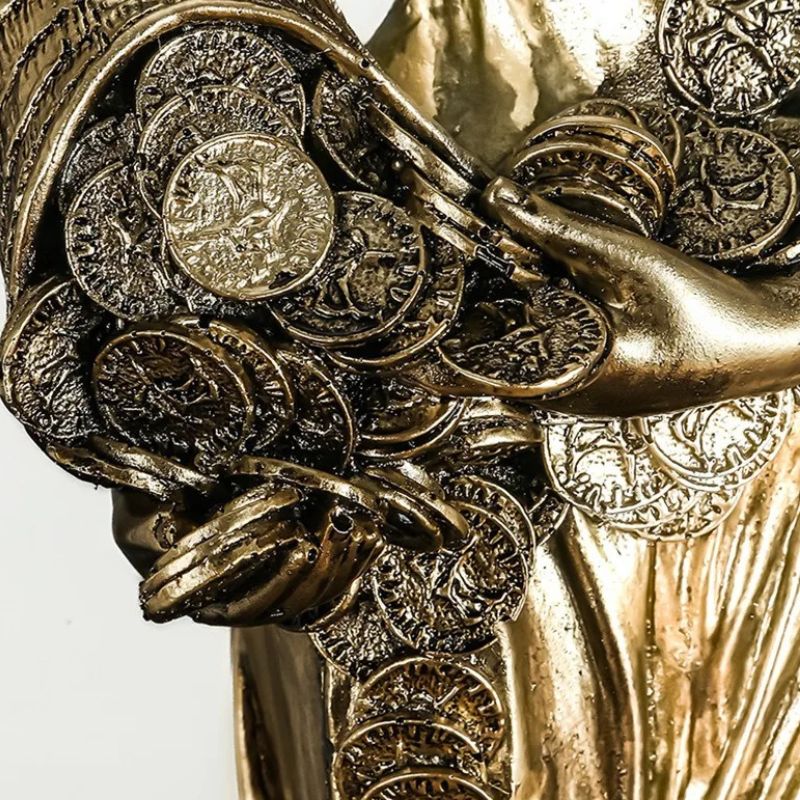 Sculpture Femme Décorative En Style Classique Avec Détails Raffinés