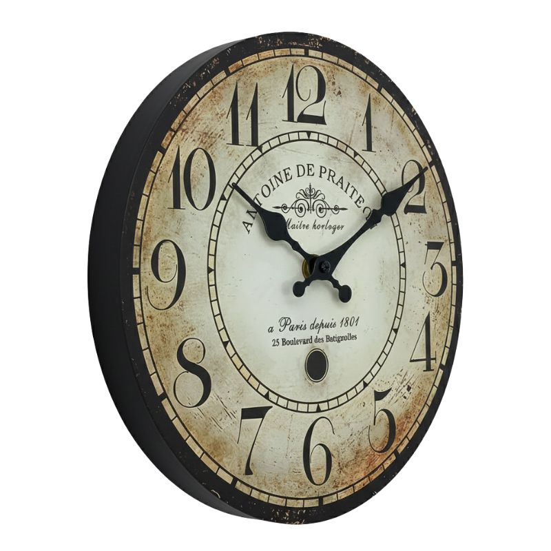 Horloge Ancienne Murale Rétro Style Parisien