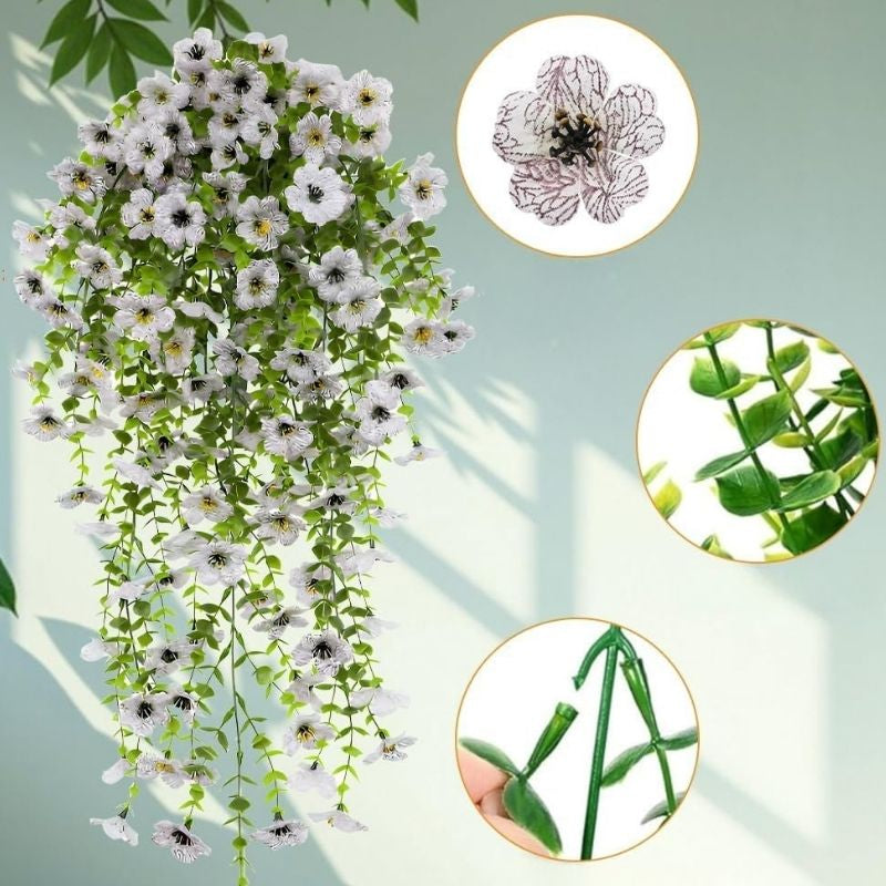 Guirlande De Fleurs Artificielles Avec Effet Cascade Naturel