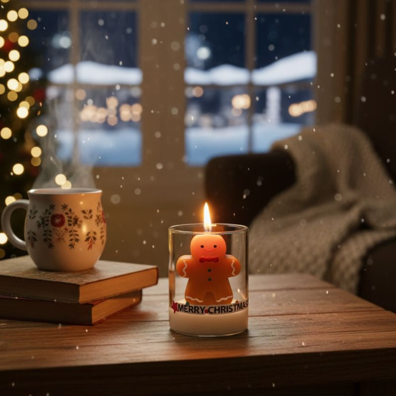 Décoration de Noël Bougie Pain d’Épices Parfumée