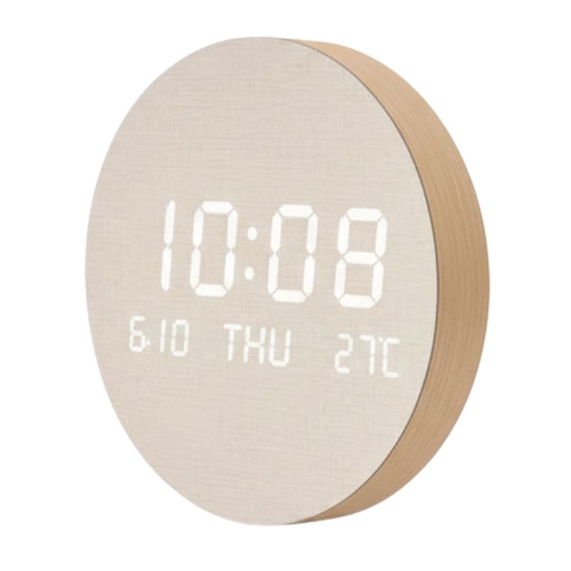 Horloge Murale Numérique LED Ronde