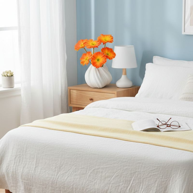 Fleur Artificielle Orange Avec Gerberas Vifs En Bouquet Décoratif