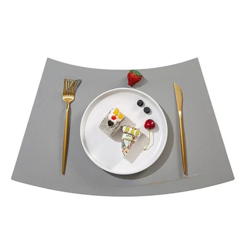 Set De Table Silicone Design Courbé Moderne Et Antidérapant