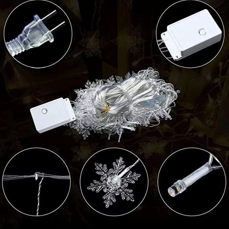 Guirlande LED Flocon de Neige Lumineuse