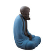 Sculpture En Argile Bouddha Zen Assis En Méditation Avec Chapelet