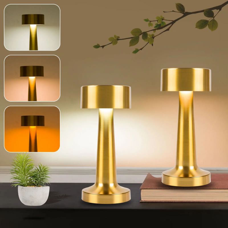 Lampe Champignon Vintage Tactile avec 3 Modes De Lumière