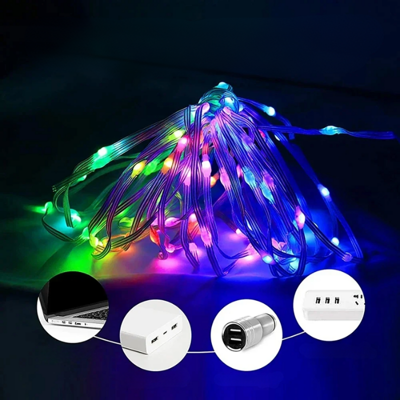 Guirlandes Connectées Lumineuses Multicolores