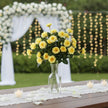 Fleur Artificielle Jaune en Branches Roses Naturelles