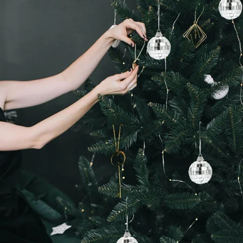 Décoration Festive Boules Disco Miroir Lot de 32 Pièces