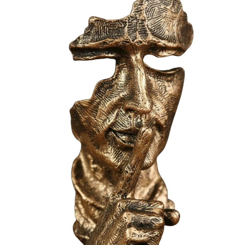 Sculpture Visage Artistique Avec Forme Fragmentée Expressive