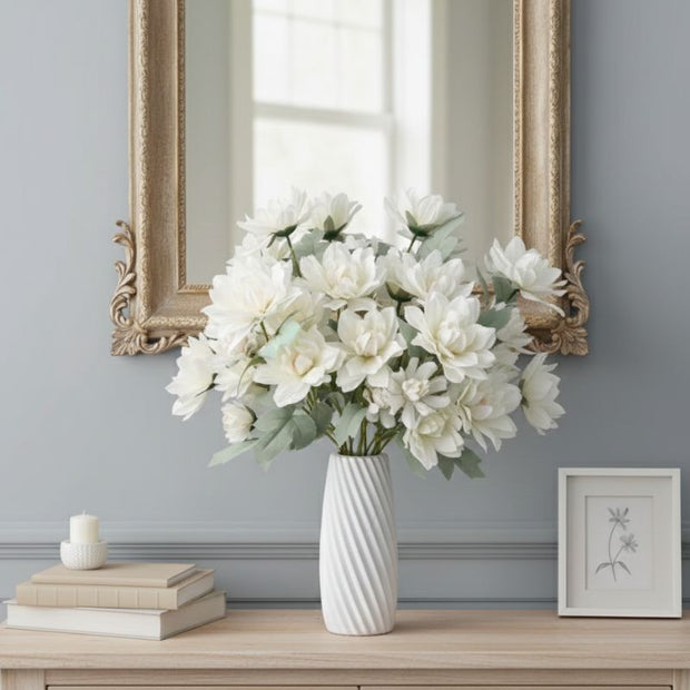 Fleur Artificielle Blanc Pivoine En Bouquet Chic