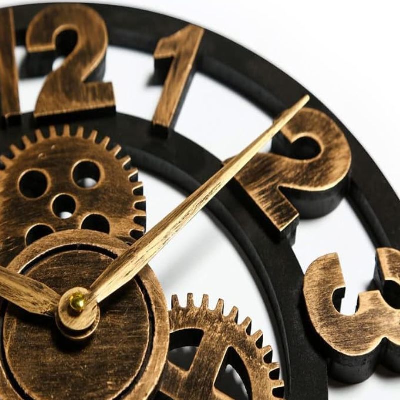 Horloge Ancienne Design Mécanique Style Atelier