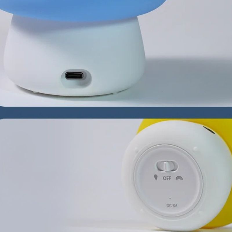 Lampe Champignon Enfant En Silicone Douce Et Mignonne