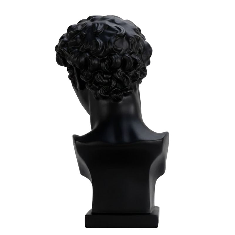 Sculpture Buste David Avec Masque Doré Moderne