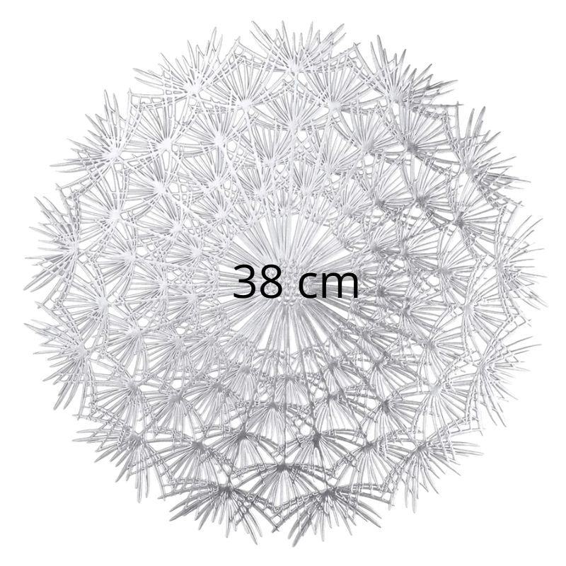 Set De Table Vinyle Feuille Brillante Et Lavable 4 Pièces