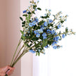 Fleur Artificielle Bleu Tige Élancée Et Ramifiée