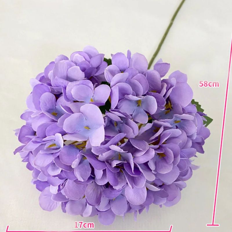 Fleur Artificielle Violet En Bouquet Hortensia