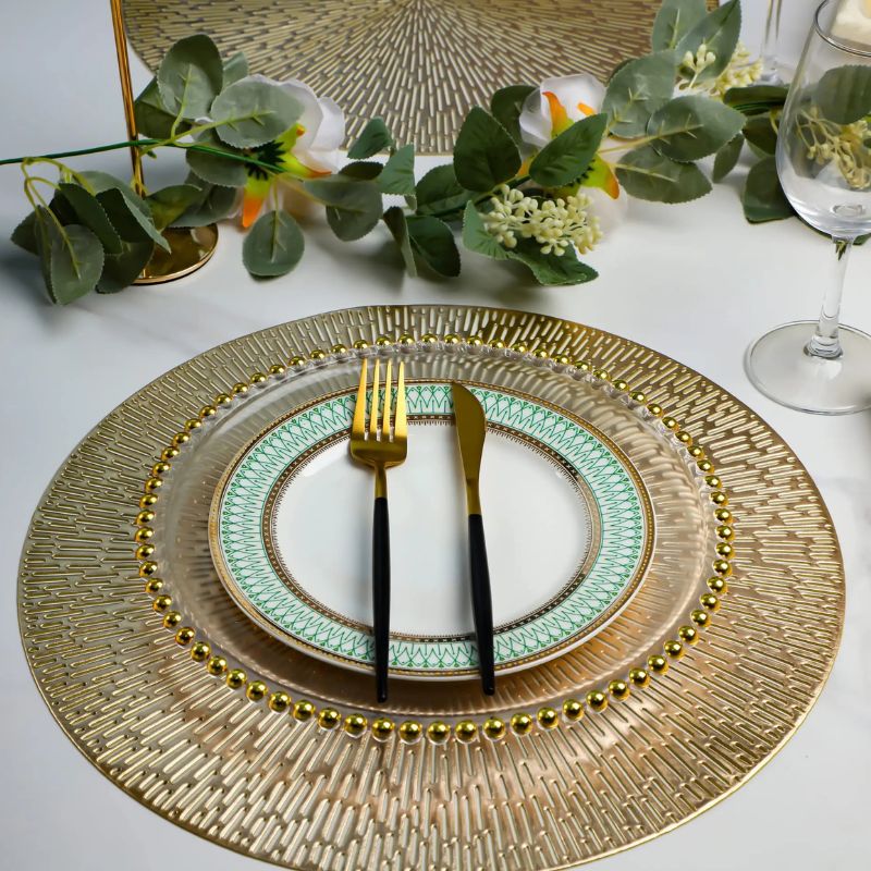 Set De Table Vinyle Brillant Et Lavable 6 Pièces