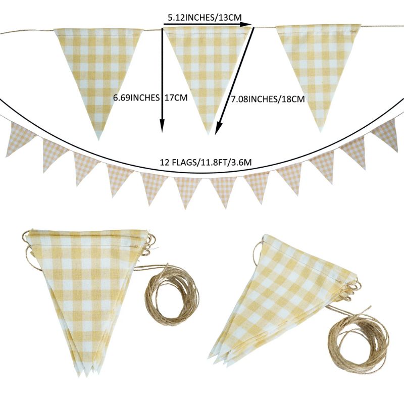 Accessoires Guinguette Avec Fanions À Carreaux