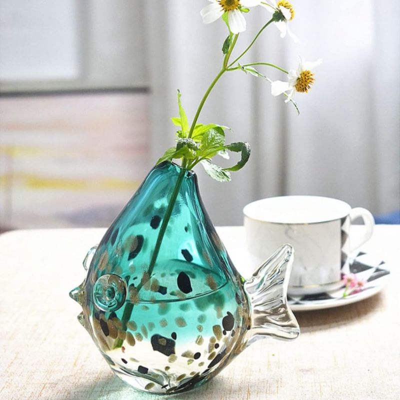 Vase Murrano Poisson en Verre