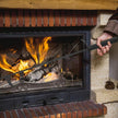 Pince À Feu En Fer Noir Long avec Manche Sécurisé