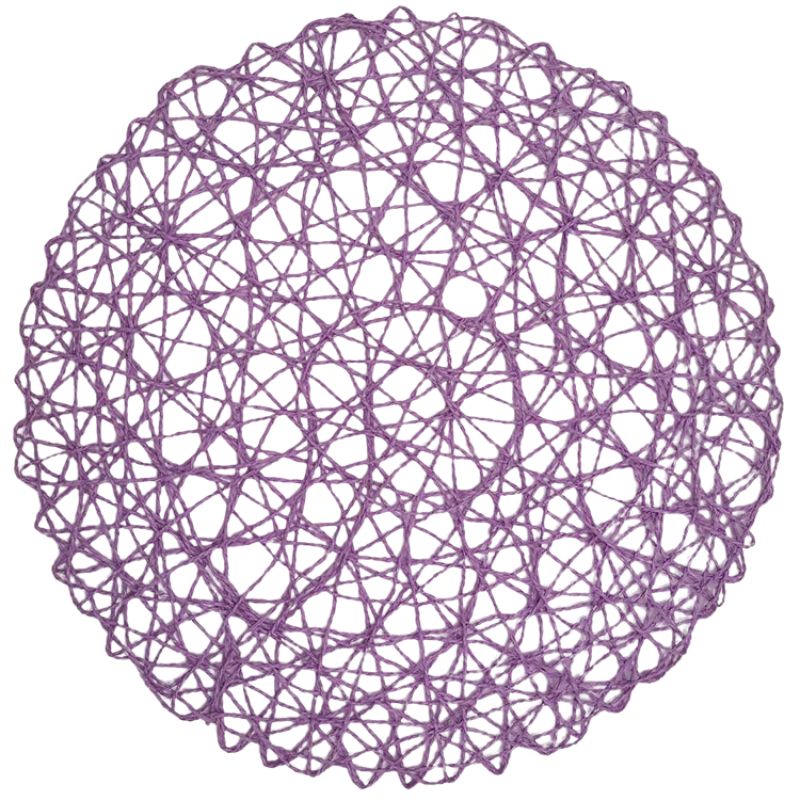 Set De Table En Papier Rond Tissé Style Bohème Élégant 6 Pièces